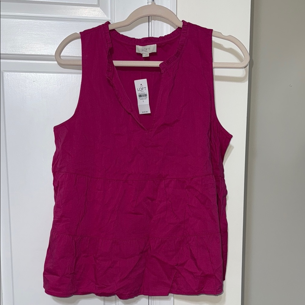 LOFT Women's Pink Sleeveless Top